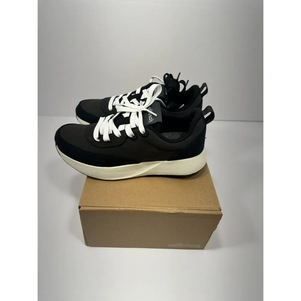 Allbirds Courier Women’s 6 Dark Grey Black White Sneakers New Box